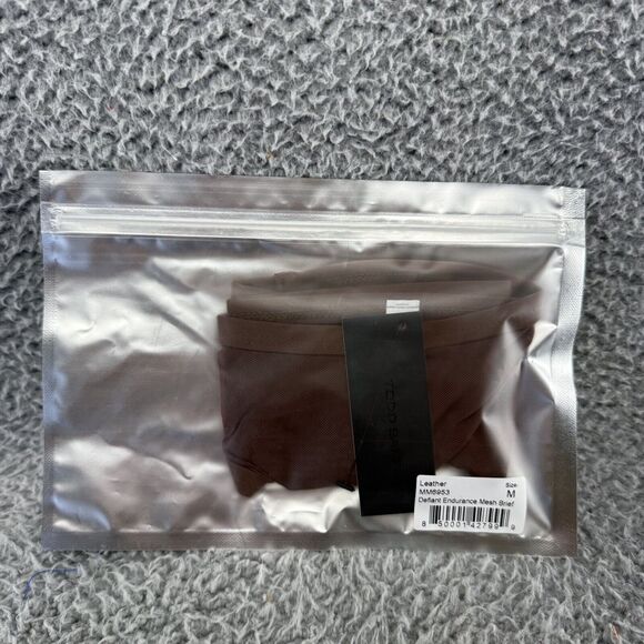 Todd Sanfield Brief Underwear mens Medium Brown Defiant Endurance Mesh NEW - Picture 2 of 8